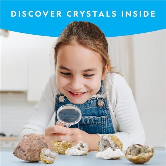 Kids Educational STEM Science Geology Kit‎ Break Open 10 Premium Geodes Toys - Picture 2 of 6
